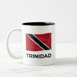 Trinidad Enkel Flagga | Varje Dag Stolthet Två-Tonad Mugg