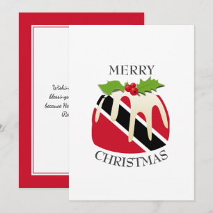 TRINIDAD FLAGGA   Julpudding   festlig Julkort