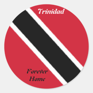 Trinidad flagga-klistermärken runt klistermärke