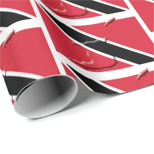 TRINIDAD FLAGGA med Karta-disposition Presentpapper