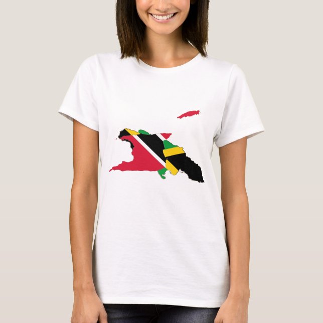 Trinidad Jamaica-design - Karta T Shirt (Framsida)