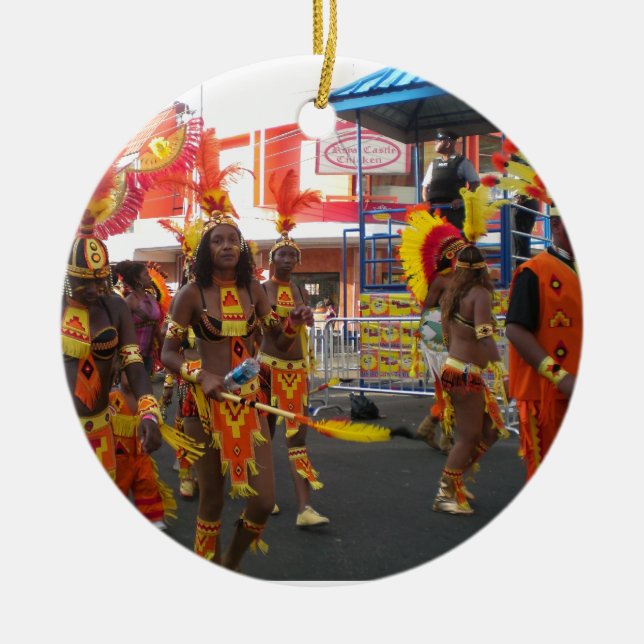Trinidad karneval julgransprydnad keramik (Framsidan)