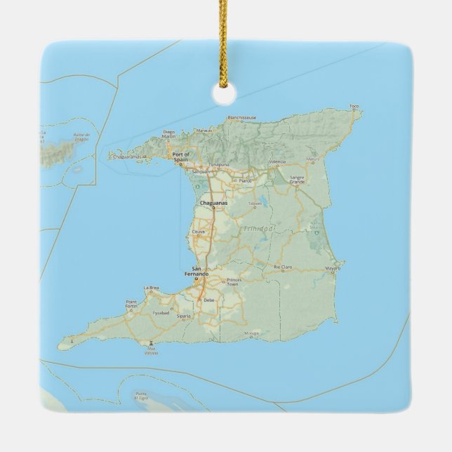 Trinidad Karta jul Julgransprydnad Keramik (Baksida)