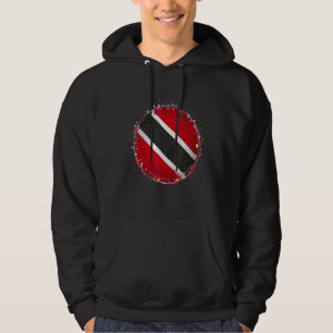 Trinidad konstnärlig cricketboll med Trinidads fla Hoodie