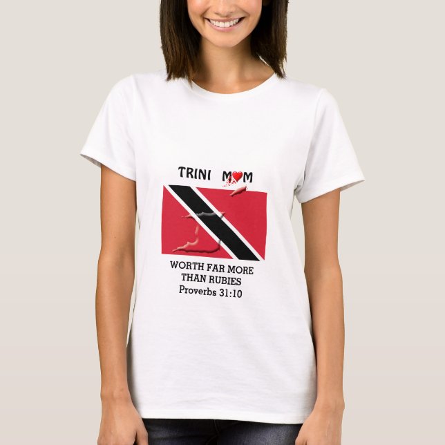 TRINIDAD MAMMA värd mer än Rubies PROVERBS 31 T Shirt (Framsida)