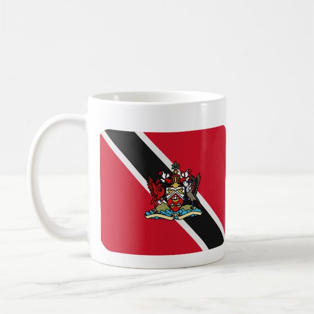 Trinidad-mugg | Karibisk flagggraffiti | Trini-gåv Kaffemugg (Vänster)