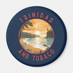 Trinidad och Tobago Caribbean Distress Circle Magnet