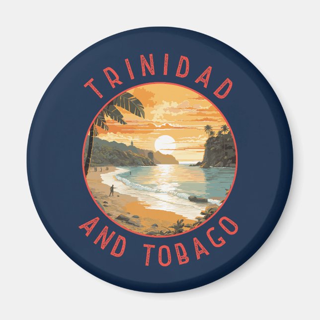 Trinidad och Tobago Caribbean Distress Circle Magnet (Framsidan)