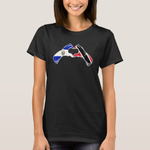 Trinidad och Tobago El Salvador Flagga Hjärta Mix T Shirt