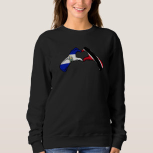 Trinidad och Tobago El Salvador Flagga Hjärta Mix T Shirt