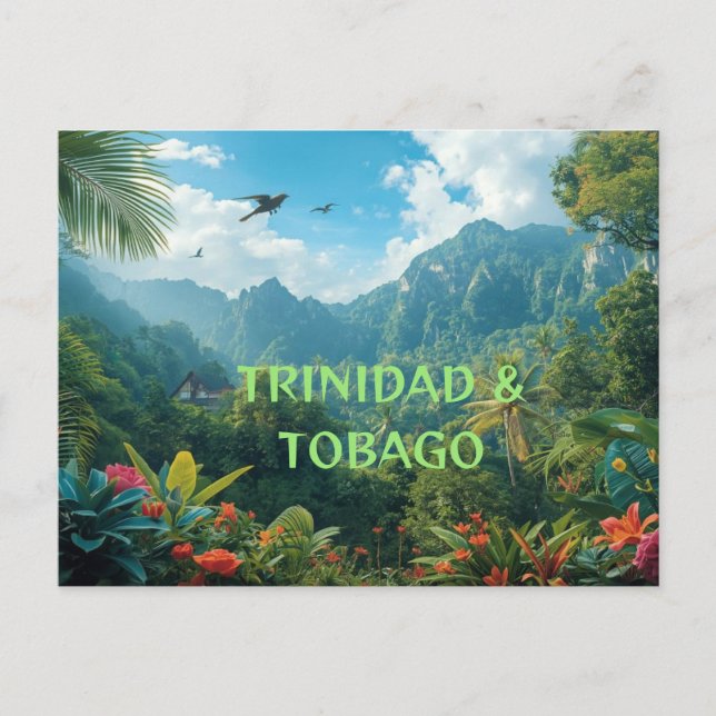 Trinidad och Tobago en önation Vykort (Framsida)