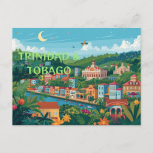 Trinidad och Tobago ett land som består av öar  Br Vykort