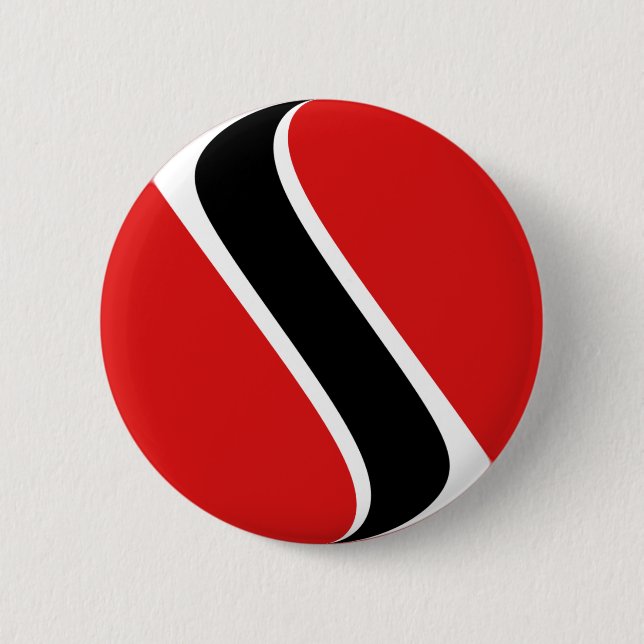 Trinidad och Tobago Fisheye Flagga Button Knapp (Framsida)