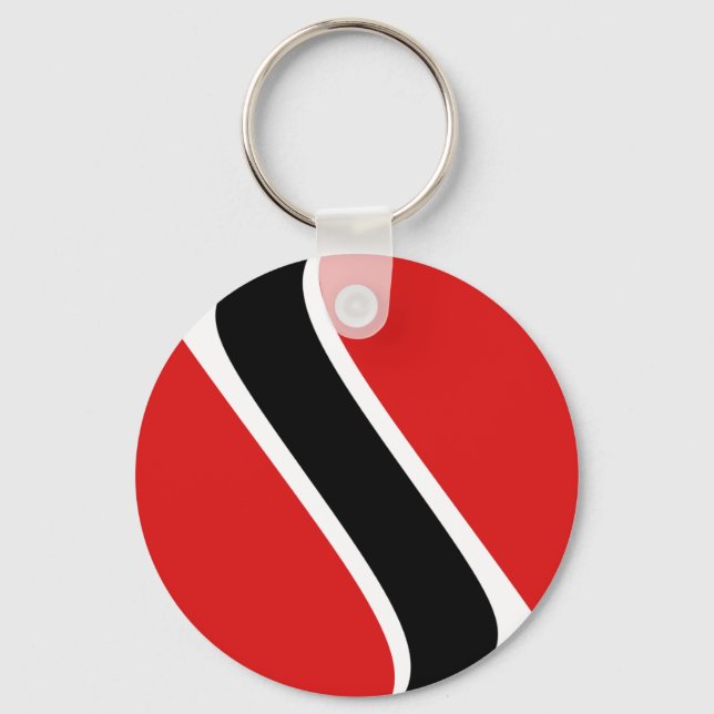 Trinidad och Tobago Fisheye Flagga Keychain Nyckelring (Framsida)