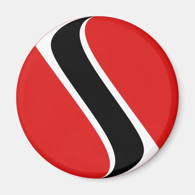Trinidad och Tobago Fisheye Flagga Magnet (Framsidan)