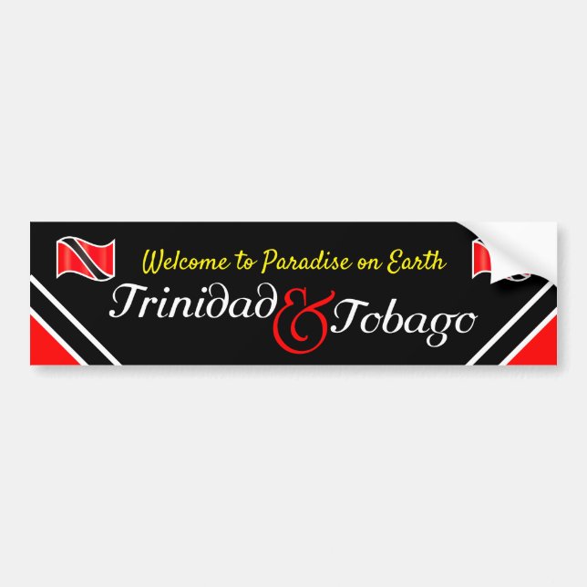 Trinidad och Tobago Flagga Bildekal (Framsidan)