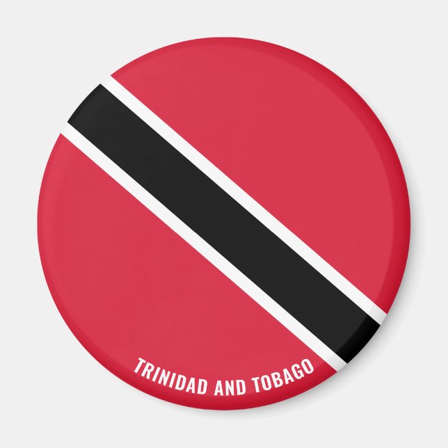 Trinidad och Tobago Flagga Charming Patriotic Magnet (Framsidan)