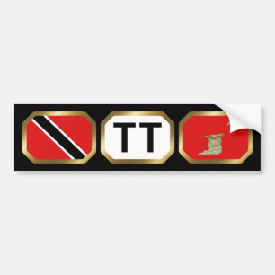 Trinidad och Tobago Flagga Code Bumper Sticker Bildekal