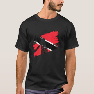 Trinidad och Tobago Flagga Cricket Fläkt Player Co T Shirt