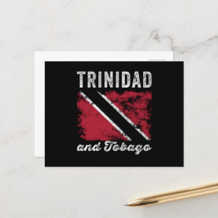 Trinidad och Tobago Flagga Distress Vykort