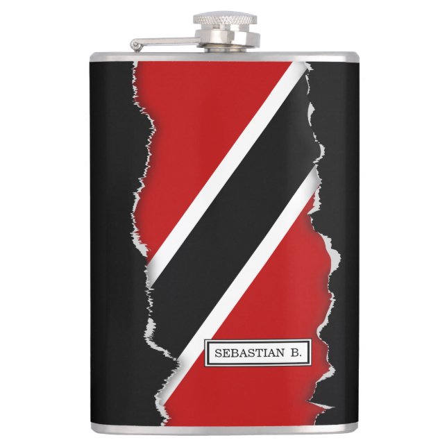 Trinidad och Tobago Flagga Fickplunta (Framsidan)
