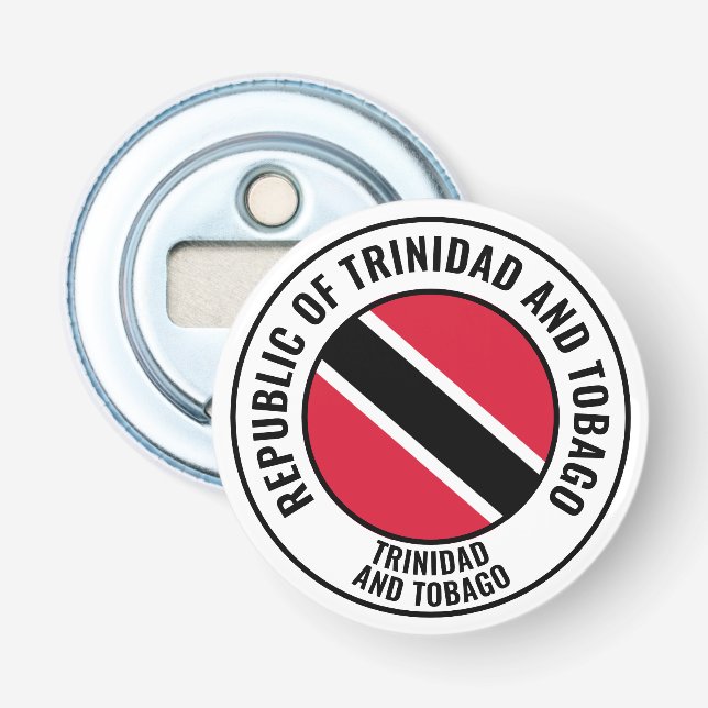 Trinidad och Tobago Flagga Gorgous Patriotic Flasköppnare (Framsidan)