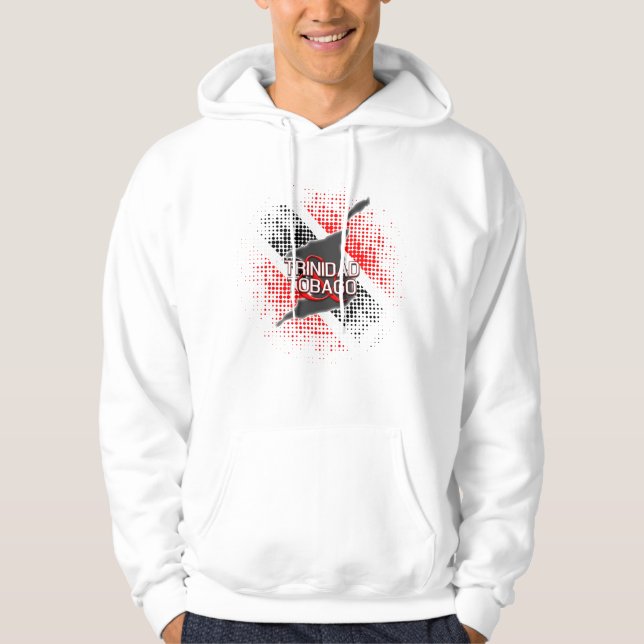 Trinidad och Tobago Flagga Hoodie (Framsida)