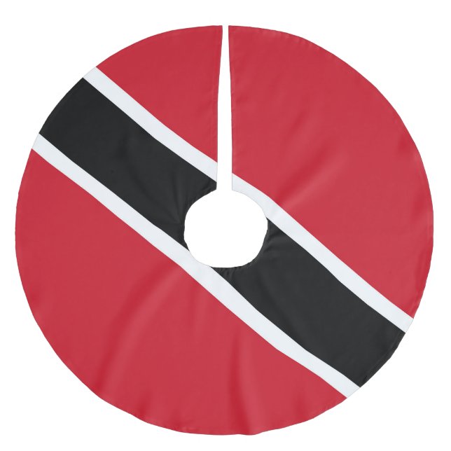 Trinidad och Tobago flagga Julgransmatta Borstad Polyester (Framsidan)
