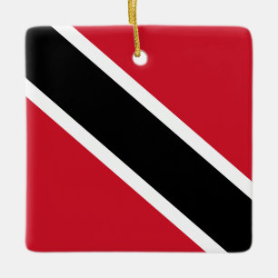 Trinidad och Tobago Flagga Julgransprydnad Keramik