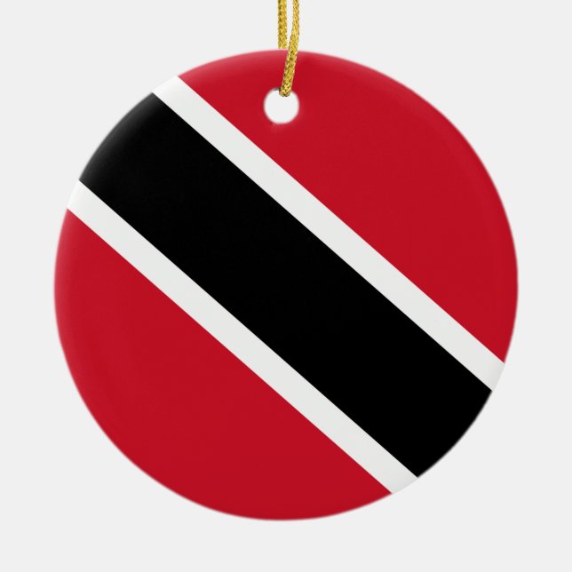 Trinidad och Tobago flagga Julgransprydnad Keramik (Framsidan)