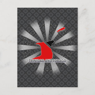 Trinidad och Tobago Flagga Karta 2.0 Vykort