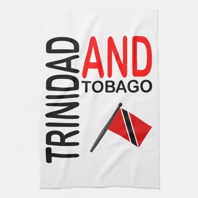 Trinidad och Tobago flagga Kökshandduk (Vertikal)