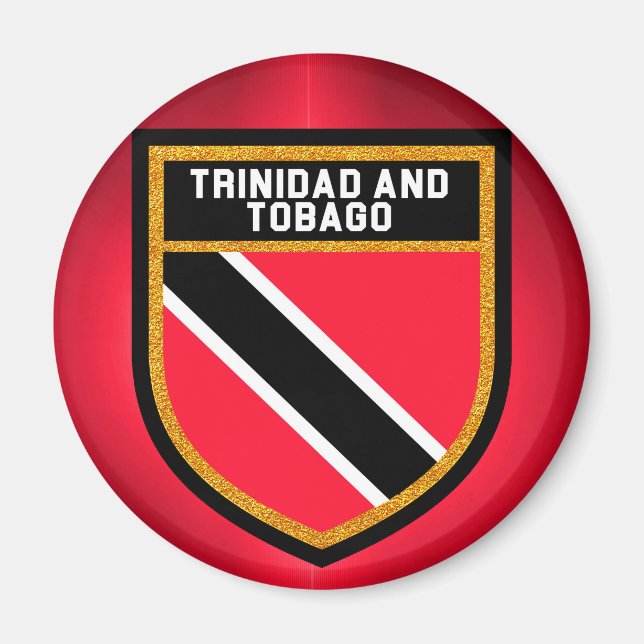 Trinidad och Tobago flagga Magnet (Framsidan)