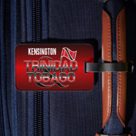 Trinidad och Tobago Flagga med ditt namn Bagagebricka