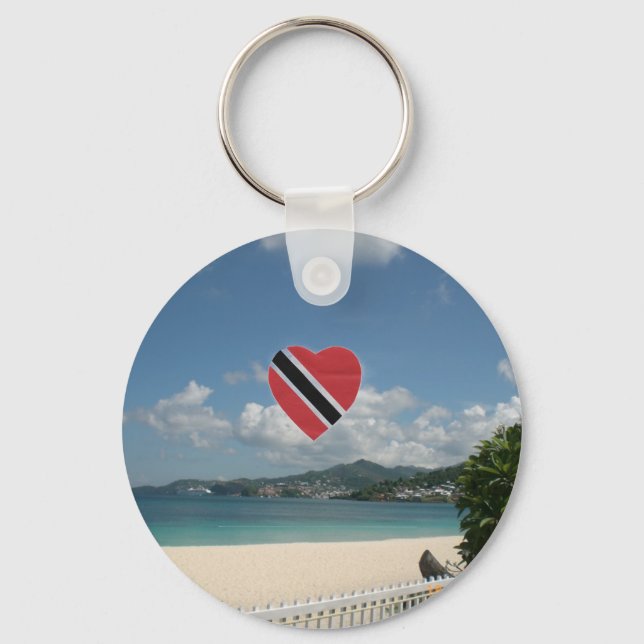 Trinidad och Tobago Flagga Nyckelring (Framsida)