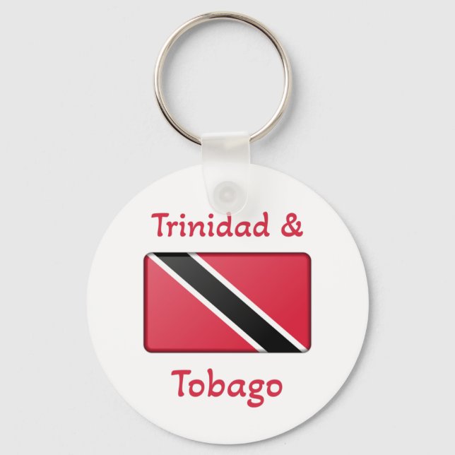 Trinidad och Tobago Flagga Nyckelring (Framsida)