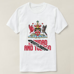 Trinidad och Tobago Flagga och Jacka av Arm T Shirt