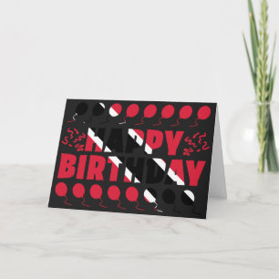 Trinidad och Tobago Flagga Patriotic Birthday Kort