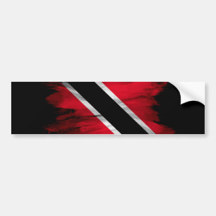 Trinidad och Tobago flagga-penseldrag Bildekal
