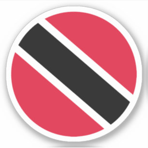 Trinidad och Tobago Flagga Round Sticker Klistermärken