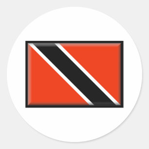 Trinidad och Tobago Flagga Runt Klistermärke