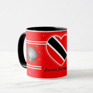 Trinidad och Tobago Flagga & Steelpan (Ditt Namn) Mugg