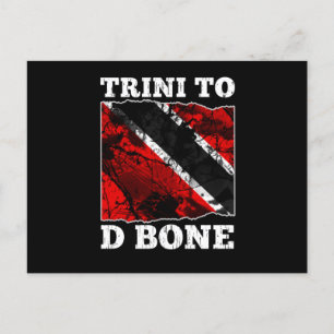 Trinidad och Tobago Flagga- Trini till D Bone Vykort