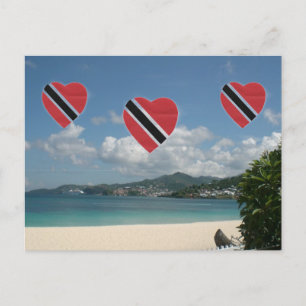 Trinidad och Tobago Flagga Vykort