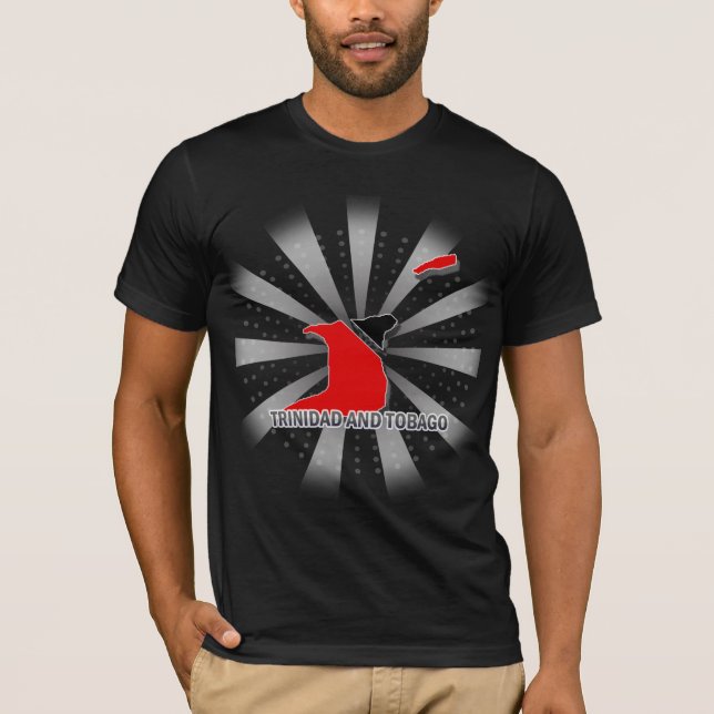 Trinidad och Tobago flaggakarta 2,0 Tee (Framsida)
