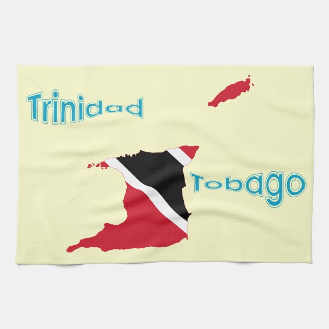 Trinidad och Tobago flaggakarta Kökshandduk (Horisontell)