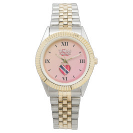 Trinidad och Tobago Heart Flagga Armbandsur
