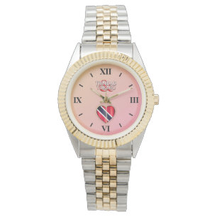 Trinidad och Tobago Heart Flagga Armbandsur