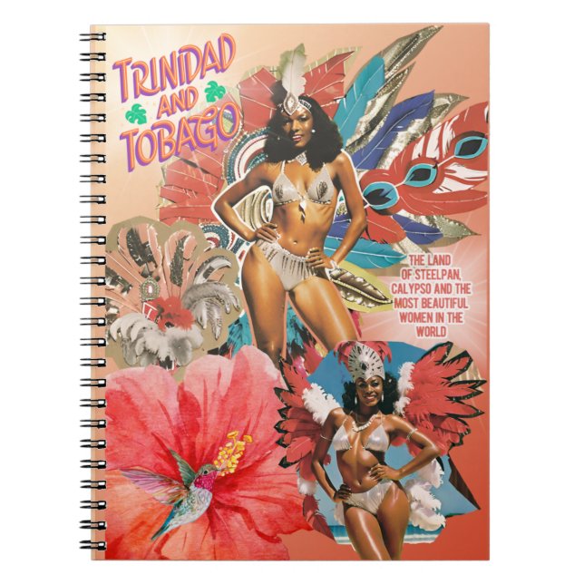 Trinidad och Tobago Iconic Carnival Art Anteckningsbok (Framsidan)