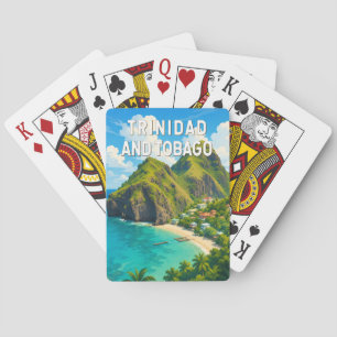 Trinidad och Tobago Illustration Resa Konst Retro Casinokort
